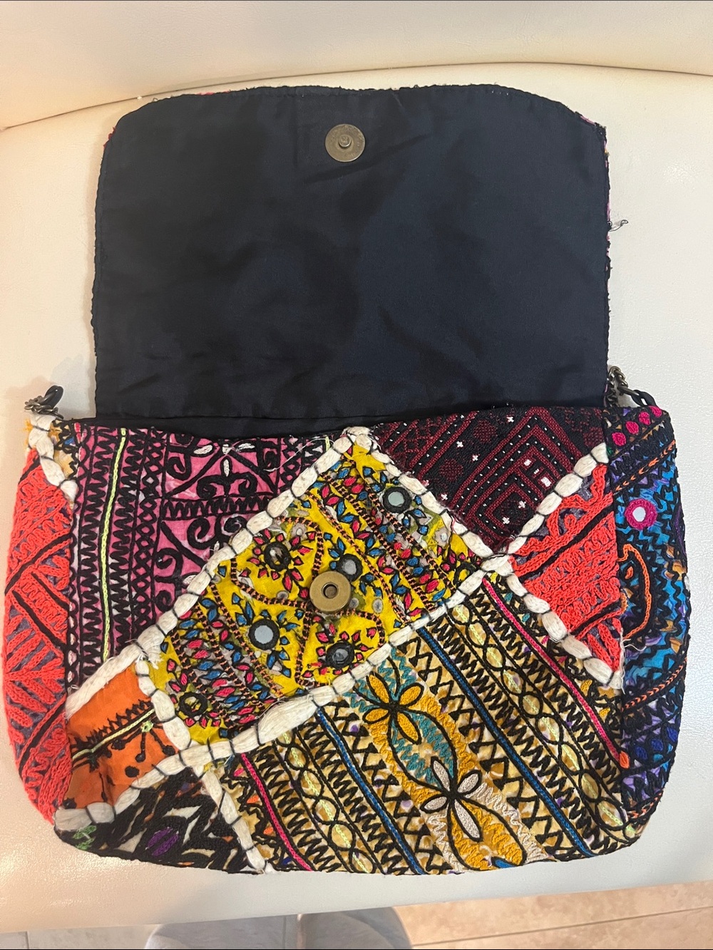 Multicolor Patchwork Boho Purse - Picture 3 of 15